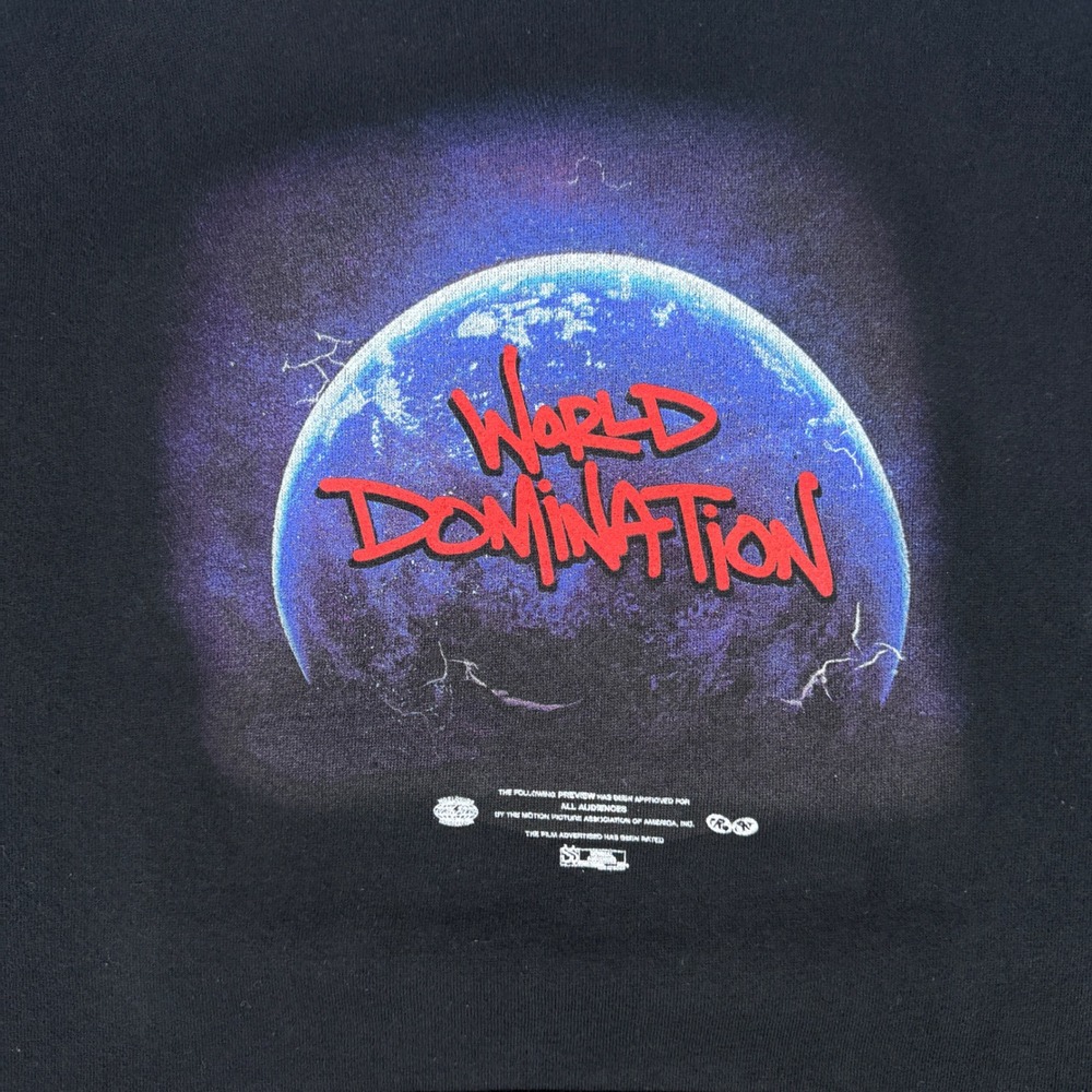 Pro Era World Domination Hoodie Mens Large Black Brooklyn Graphic Sweatshirt - Picture 2 of 13